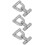 3pcs liga strass D fivela conector fecho para colar e pulseira fazer 1
