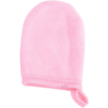 3 stuks verdikte gezichtsreinigingshandschoenen roze voor het voorzichtig verwijderen van make-up en huidverzorging. Katoenen make-upaccessoires.