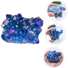 Ensemble de 2 pierres décoratives en cristal bleu naturel pour aménagement paysager