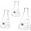 3pcs Thickened High Borosilicate Glass Conical Flasks Set 100ml 250ml 500ml 1