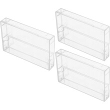 3 cajas de almacenamiento de casetes de plástico estilo retro vintage
