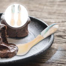Lot de 2 cuillères à café en forme de coquillage, cuillères à dessert pratiques et polyvalentes pour la cuisine et la table