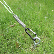 Ensemble de 3 boucles à ressort pour tente, boucles de fixation pour corde de levage en acier haute résistance