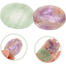 2pcs pedras de polegar naturais para massagem do dedo e alívio do estresse Mini pedras portáteis de preocupação