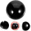 Black Obsidian Crystal Balls Stress Relief Spheres 2pcs Lightweight Compact 3