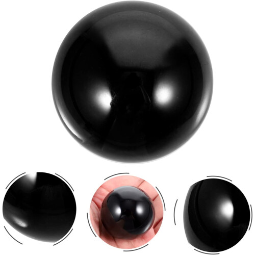 Black Obsidian Crystal Balls Stress Relief Spheres 2pcs Lightweight Compact 2