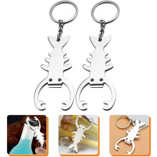 stuks sleutelhangers met bedeltjes, zilverkleurig metaal, multifunctionele sleutelhangers met karabijnhaak voor cocktailparty's