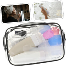 Nachfüllbares Reiseflaschen-Set Aufbewahrungsflaschen für Kosmetik, Shampoo, Seife Wiederverwendbar, Kompakt, Auslaufsicher