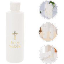 2er-Pack tragbare Weihwasserflaschen aus Kunststoff mit Kreuzmuster, kreatives und schlichtes Design