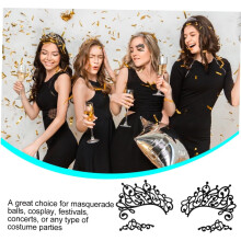 3 Paar temporäre Augenaufkleber aus Spitze, schwarz, wiederverwendbar, sicher für Partys und Theater, Stoff-Eyeliner für Damen