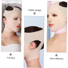 Máscara do sono de 2pcs Máscara do cuidado da pele da mulher Tampa facial elástica para manchas de rugas