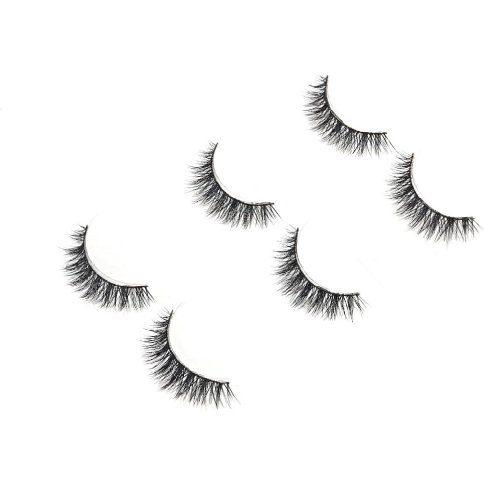 Hkhbjs 3Pairs Natural Fake Eyelashes Long Thick Lashes For Women Girls Ladies Wispy Lashes Fake Eyelash