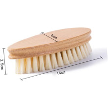 Schuhbürsten-Set mit Holzgriff, 2-teilig, Buchenholz, weiche Borsten, multifunktional, zum Wäsche- und Schuhputzen