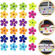 24 st. Blommagnetiska klistermärken i harts, kylskåpsmagneter, mångsidiga, bärbara, blandade färger, söta, eleganta