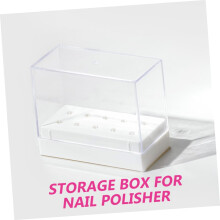 Caja de herramientas de pulido y almacenamiento para brocas de taladro de uñas (2 unidades) para salón de uñas.