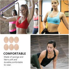 BH-inlägg, uttagbara runda mjuka svampar för axelbandslösa toppar, bikini, sport-BH:ar, 3 par, lätta, snabbtorkande