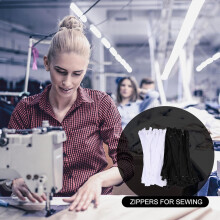 100 Stück 9-Zoll-Nylon-Spiralreißverschlüsse, Nähzubehör, Bekleidungszubehör, Schwarz und Weiß