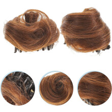 2 st kattöron peruk knut hårstycke hårknut förlängning klo klämma chignon hårstycken för kvinnor