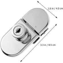 2 set di serrature per vetrine in lega di zinco, antifurto, colore argento, piacevoli al tatto, facili da installare.