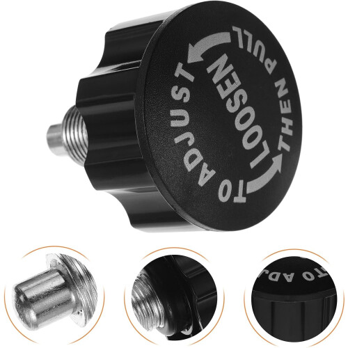 Replacement Pull Pin Spring Knob 18mm Thread 10.0mm Rod Black Adjustment Knob