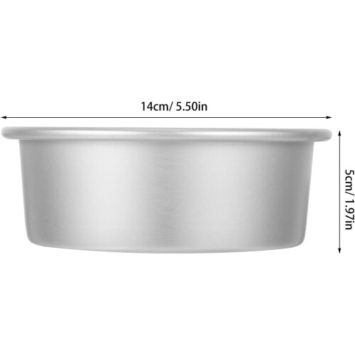 2pcs Nonstick Aluminum Cake Pans with Removable Bottom Round Molds 1