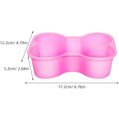 2 Pcs Bone Shaped Cake Pans Silicone Cake Molds Quick Food Release Safe for High-Temp Baking 1