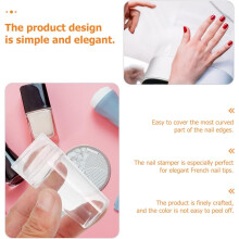 2er-Set Silikon-Nagelkunststempel und -schaber, weich, klebrig, Maniküre-Werkzeuge für French Nails, Nageldesigns, Salon, transparentes Silikon