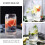 Hitzebeständiger Glasbecher, glatte Oberfläche, schlichtes Design, 350 ml 3