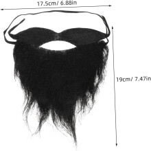 2 Stück Party-Schnurrbärte, schwarz-braune Stierbärte für Herren, Halloween-Cosplay-Kostüm, lustige Requisiten