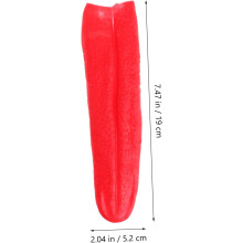2 pezzi di lingua finta allungata, finta lingua di plastica rossa