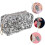 2pcs Sequin Makeup Bag Zipper Closure Portable Cosmetic Storage 2