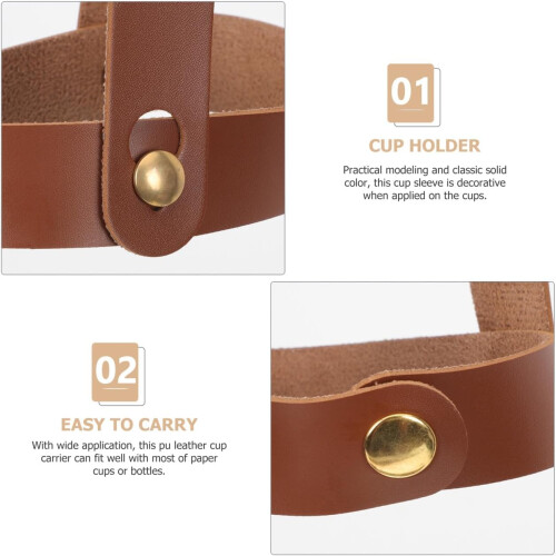 2pcs Portable Cup Carrier Handheld Cup Sleeve Adjustable Carrier Sleeves Reusable 1