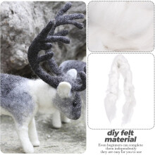 Kit de 2 piezas de lana para fieltro con aguja, 30 g, materiales para manualidades de fieltro DIY para proyectos de fieltro de lana hechos a mano.