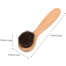 2 spazzole per la pulizia del viso con setole morbide e manico lungo, spazzola esfoliante in legno per il viso.