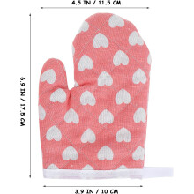 2 Stück Ofenhandschuhe, hitzebeständig, aus Baumwolle, mit Aufhängeband, rosa, für die Küche