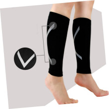 2 Paar lange, kniehohe Kompressionsstrümpfe für Fitness und Laufen, atmungsaktive Sportsocken