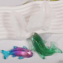 2 Stück Silikon-Kerzenform mit Koi-Fischmotiv, DIY-Gussform für Kunsthandwerk, kleine und große Größen