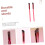 2pcs Brown Bristle Eyebrow Brushes with Large Square Concealer Brush for Makeup Angled Brow Tools 2