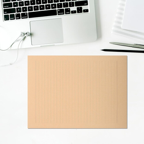 A4 Lined Kraft Paper Writing Stationery Pack, 100 Sheets Letter Writing Paper 2