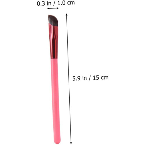 2pcs Brown Bristle Eyebrow Brushes with Large Square Concealer Brush for Makeup Angled Brow Tools 2