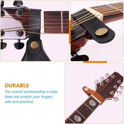 2 st gitarrhuvudrem mikrofiberfixering gitarrhalsrem robust slitstark säker adapter för musiker 2