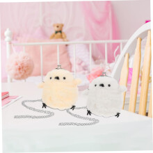 2pcs engraçado peluche galinha moeda bolsa pequena moeda carteira desenho animado bolsa bolsa mudança bolsa