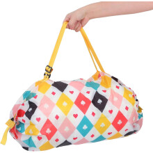 Sacos de compras dobráveis reutilizáveis Oxford pano grande capacidade 2 PCs bolsas de mercearia Design de poupança de espaço robusto