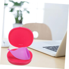 Lot de 2 étuis de rangement réutilisables en silicone pour articles d'hygiène féminine, parfaits pour les voyages.