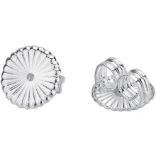 2 Pair Silver Earring Backs for Stud Earrings, Comfortable Padded Ear Studs Backs