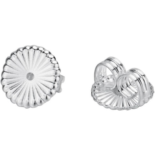 2 Pair Silver Earring Backs for Stud Earrings, Comfortable Padded Ear Studs Backs
