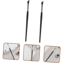 Litteä eyeliner-sivellin, kosmeettinen sivellin kulmakarvojen ja luomivärin levittämiseen, 2 kpl