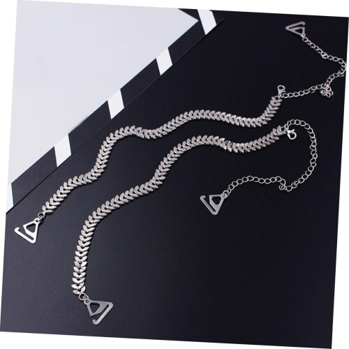 2pairs Metal Leaf Shoulder Strap Straps Replacement for Chain Decorative