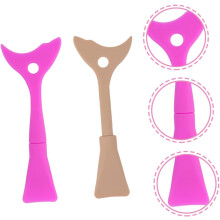 Lot de 6 applicateurs de mascara en silicone pour l'application de mascara et d'eyeliner lors du maquillage des yeux.