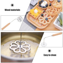 2 stampi per snack fritti, in olio, antiaderenti, in lega di alluminio, in legno, ideali per la cucina.